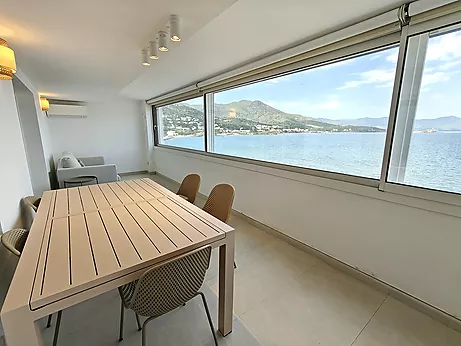 Spectacular renovated beachfront apartment with pool for the entire month of July