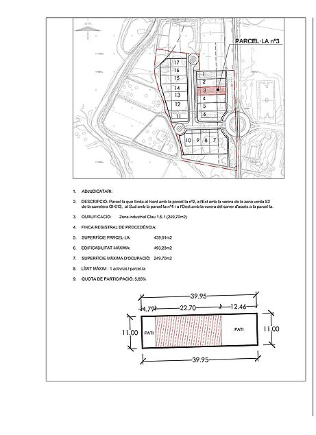 Terrain à vendre dans la zone industrielle