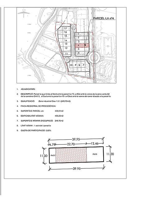 Terrain à vendre dans la zone industrielle