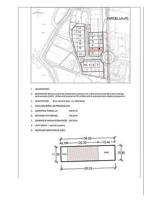 Terrain à vendre dans la zone industrielle