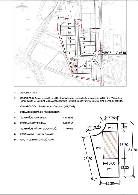 Plot for sale in the Industrial Zone