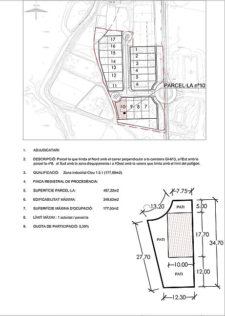 Terrain à vendre dans la zone industrielle