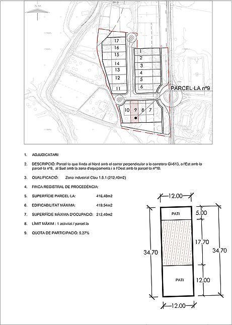 Parcel·la en venda a la Zona Industrial